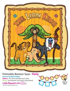 1 piece Party Banner Lion King