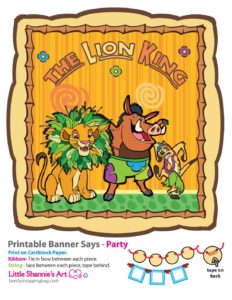 1 piece Party Banner Lion King