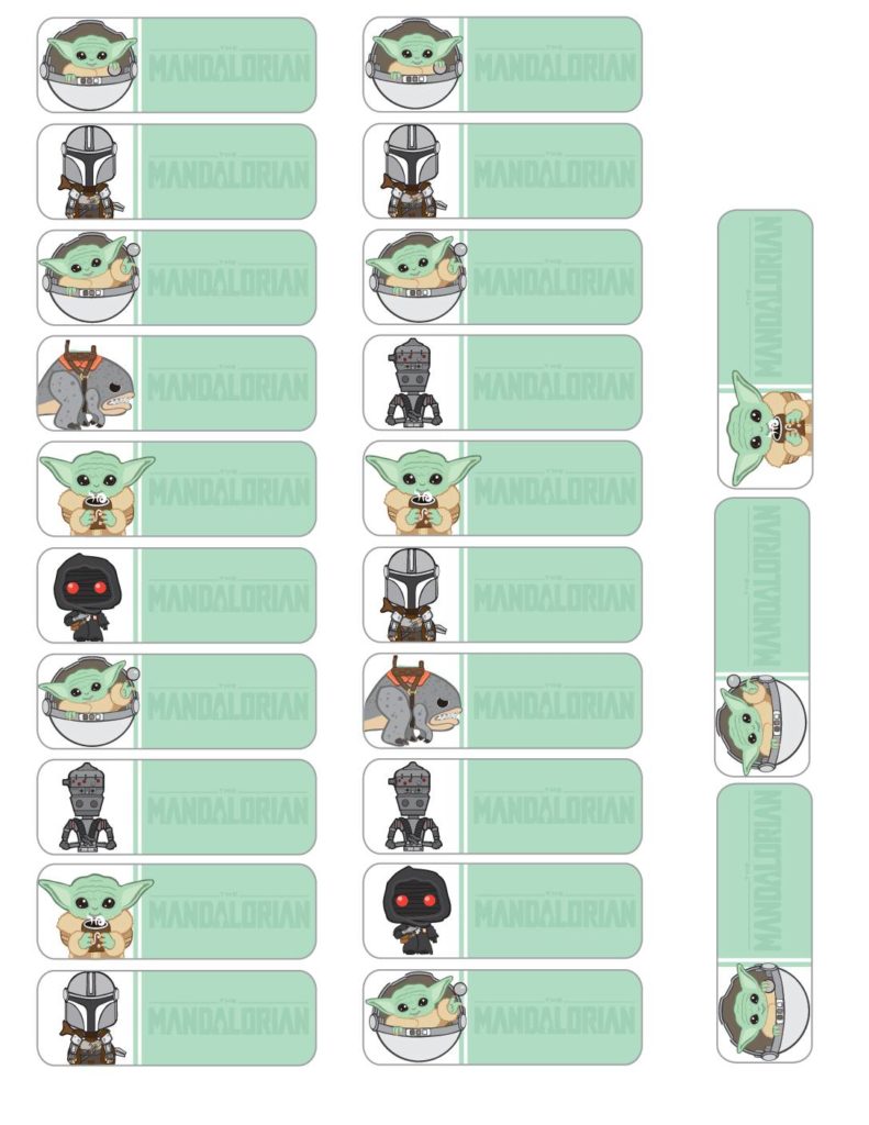 Address Labels Mandelorian Baby Yoda  pdf