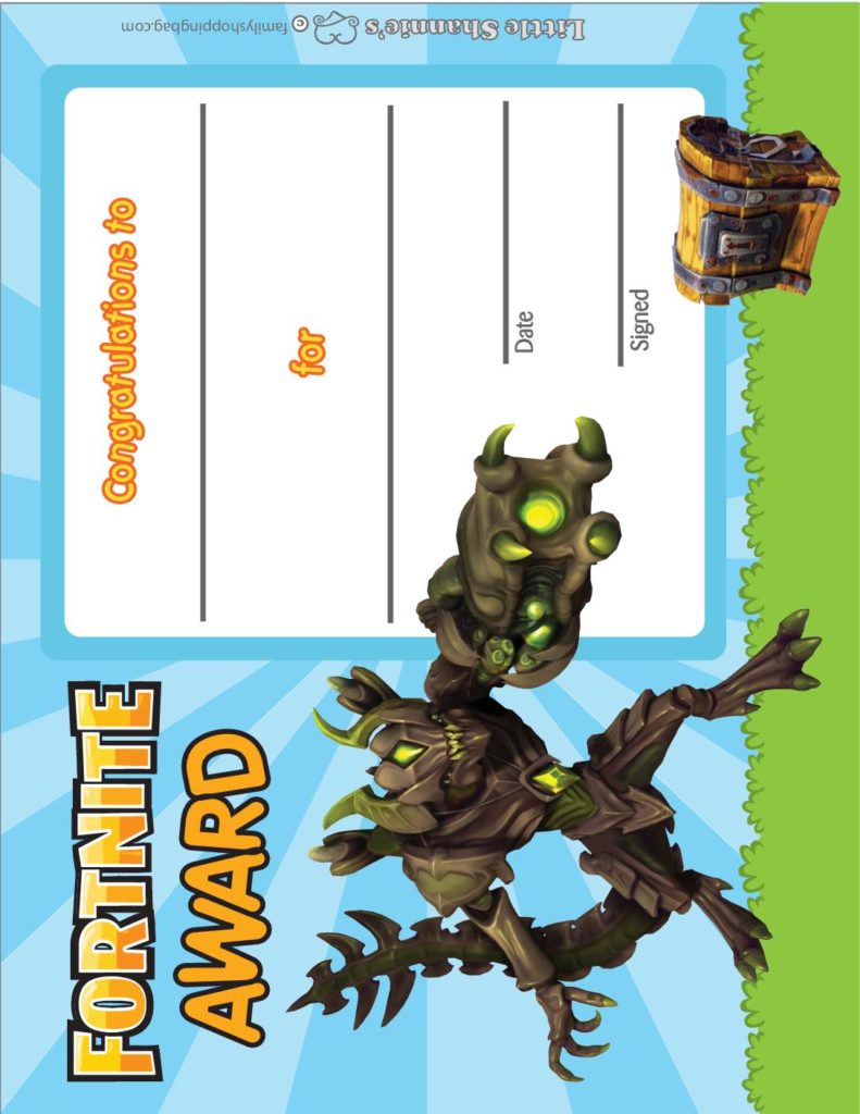 Award Fortnite  pdf