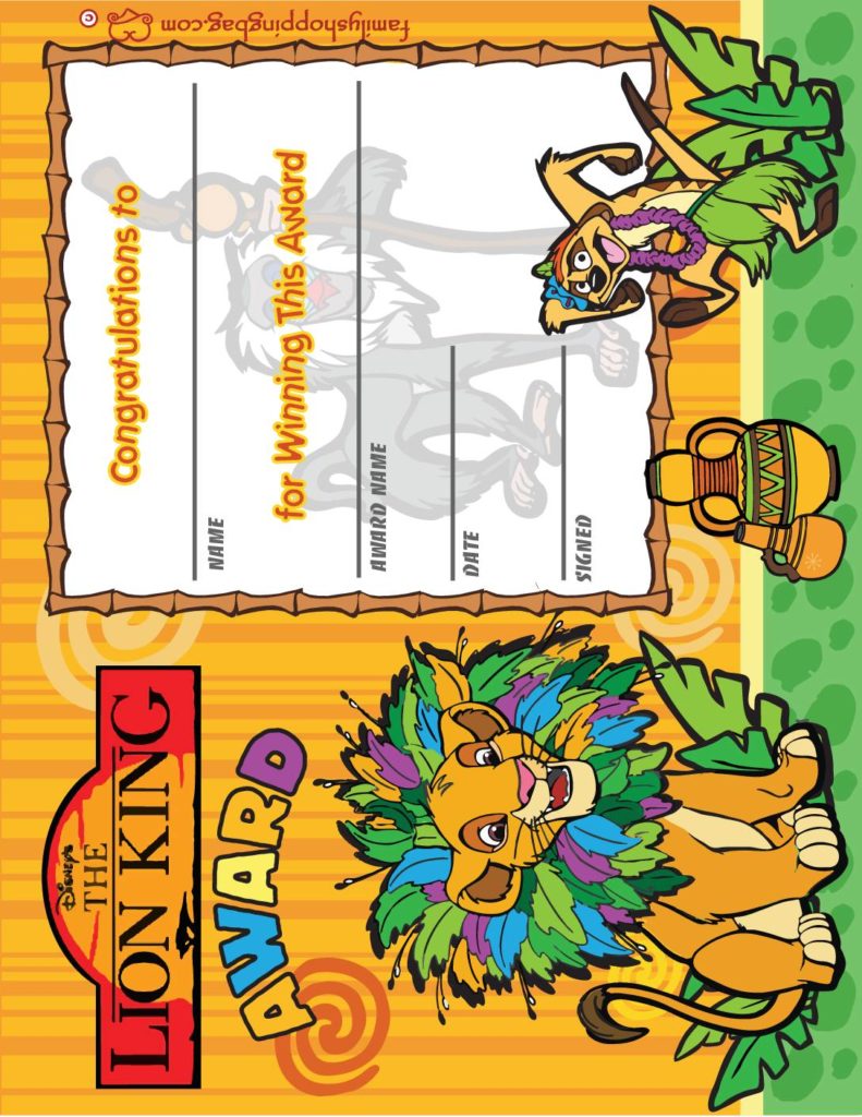 Award Lion King  pdf