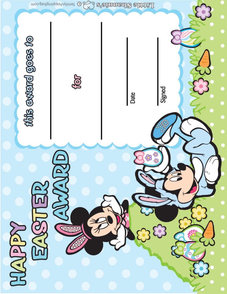 Award Mickey Mouse Easter  pdf