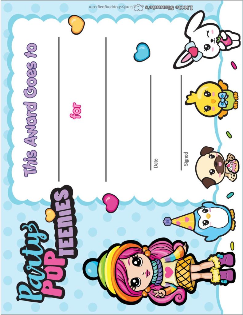 Award Party Pop Teenies  pdf