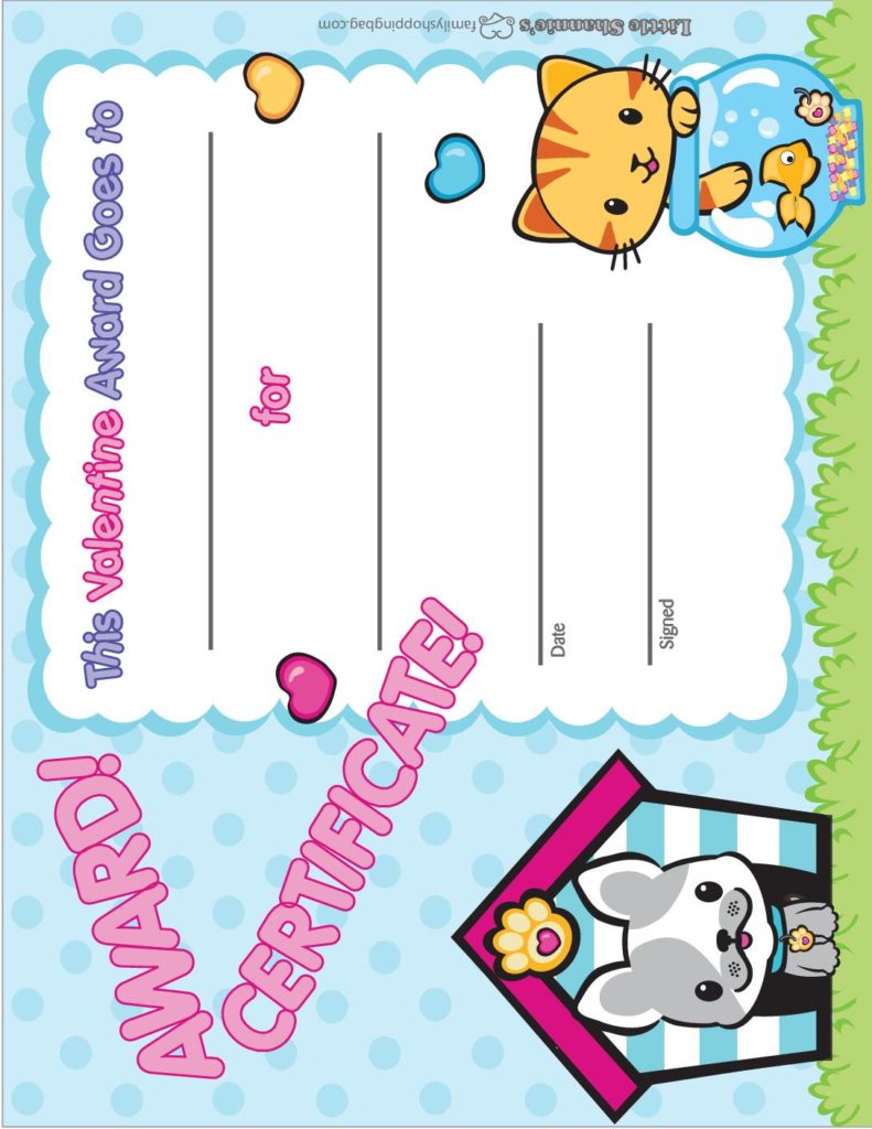 Award Valentine Pups and Kittens  pdf