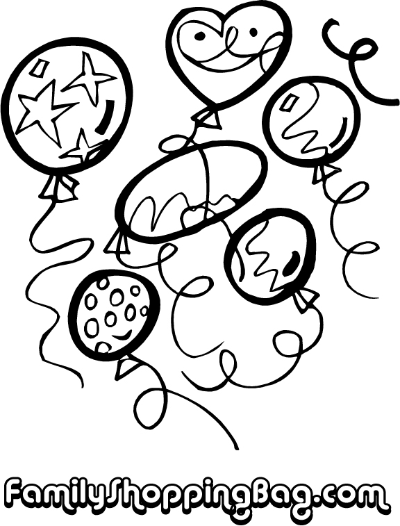 Balloons 3 Coloring Pages