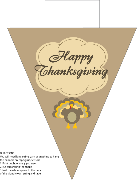 Banner 4 Thanksgiving Party Decorations