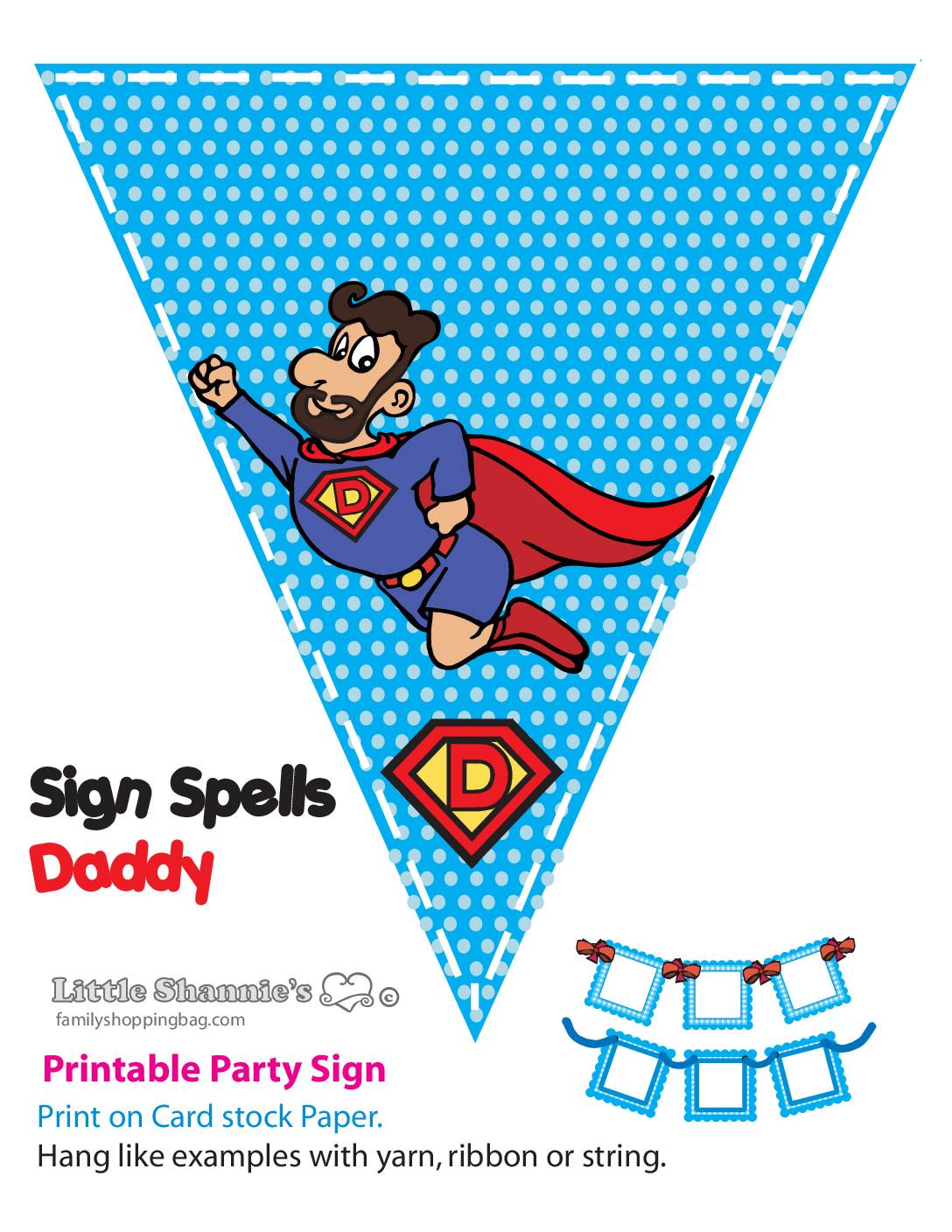 Banner Dad Super Dad Party Banners