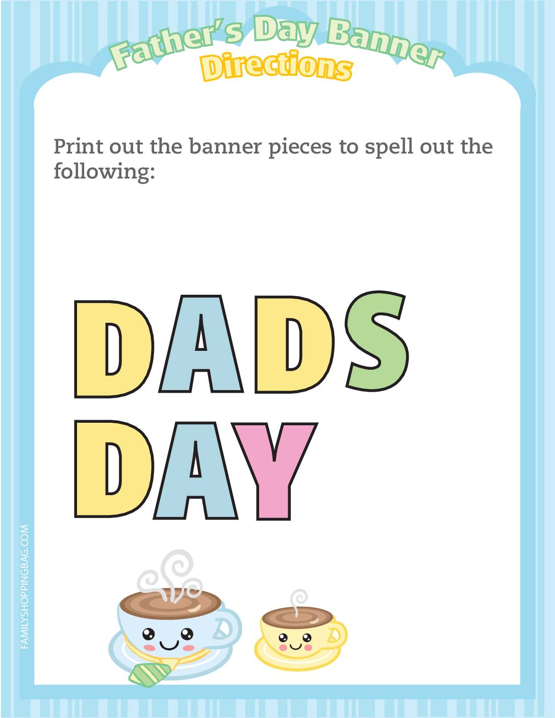 Banner Directions Fathers Day Breakfast Party Banners
