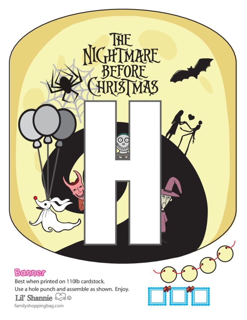 Banner H Nightmare Before Christmas  pdf