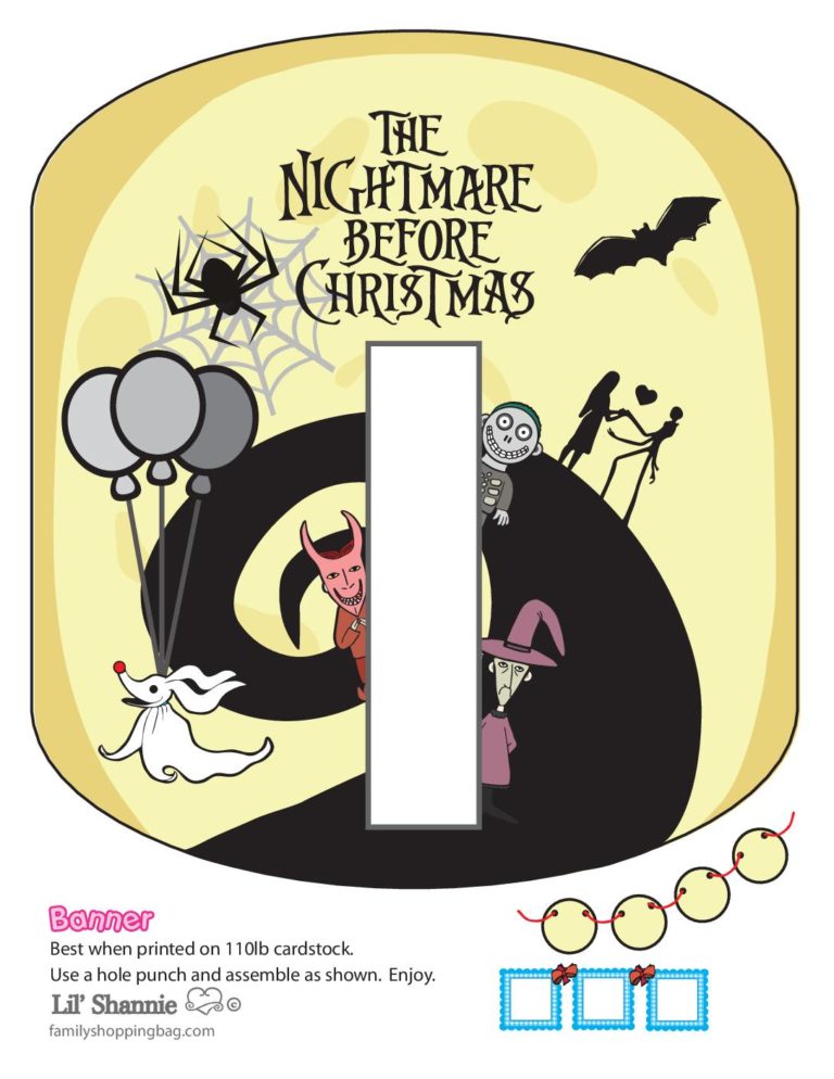 Free Printable Nightmare Before Christmas The Coloring Pages and More ...