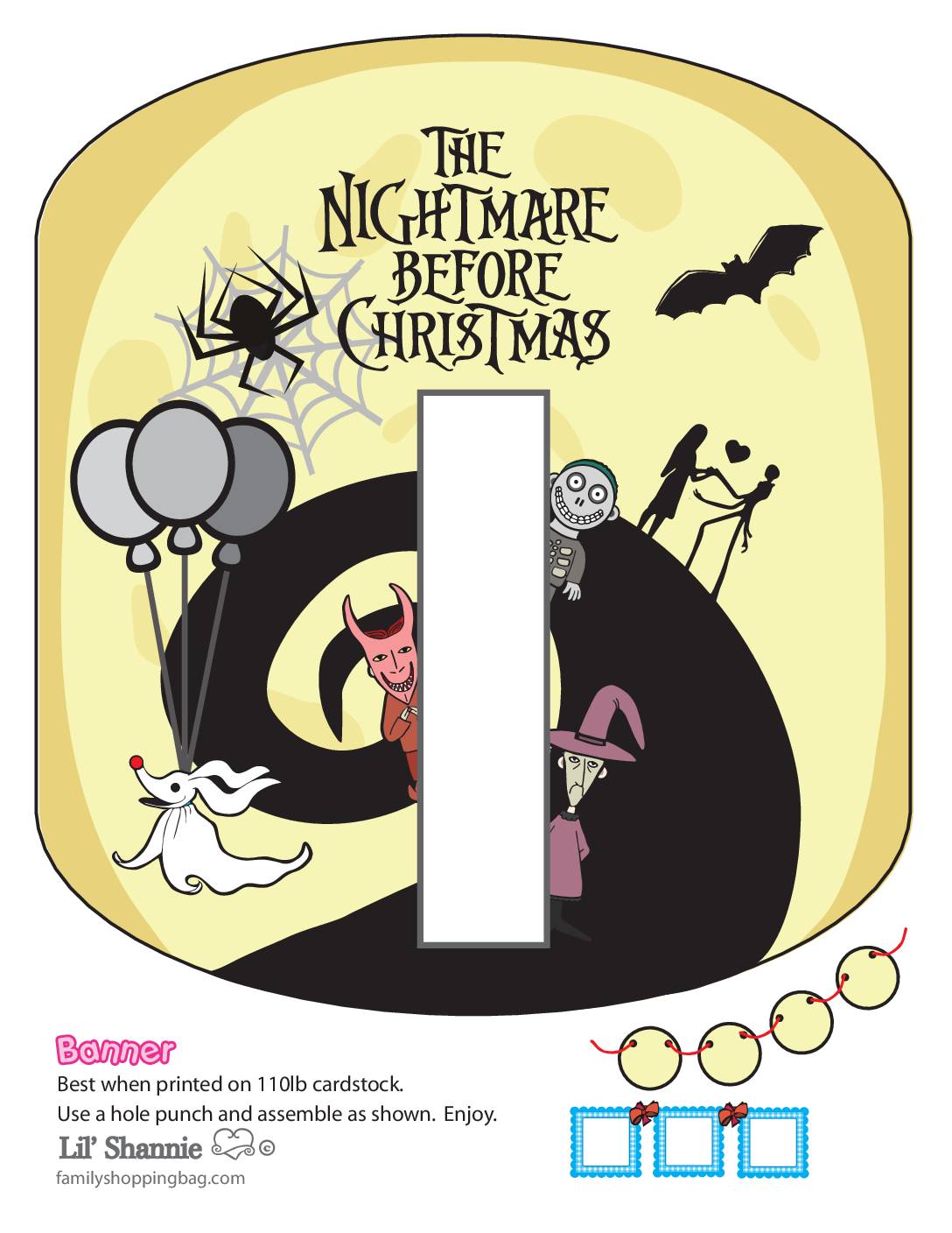 Banner I Nightmare Before Christmas Party Banners