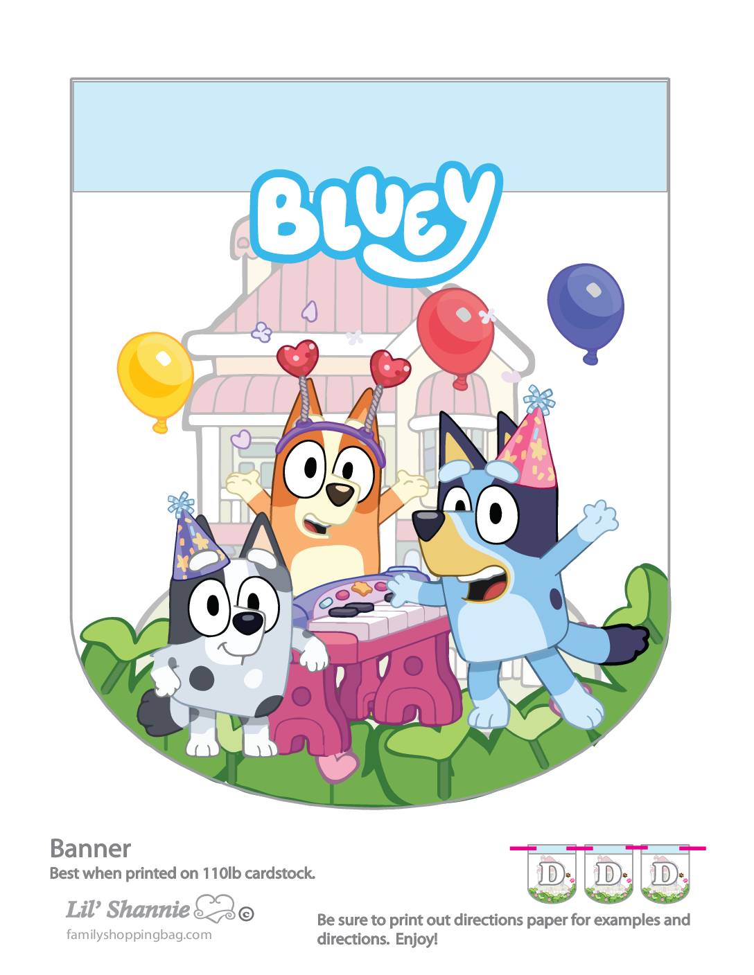 Banner Left Bluey Party Banners