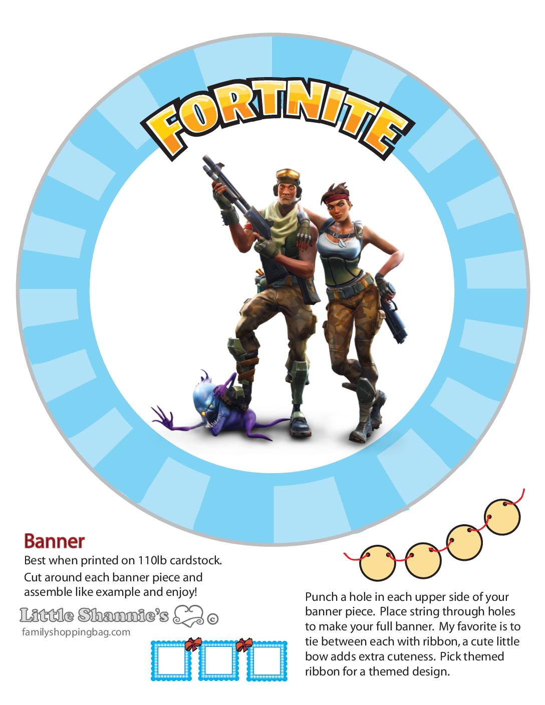 Banner Left Fortnite Party Banners