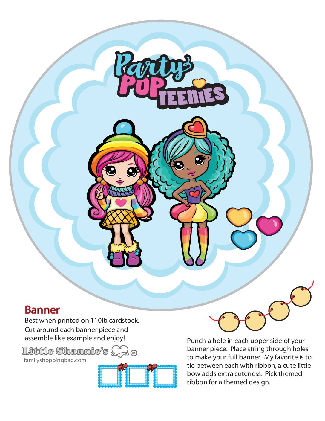 Banner Left Party Pop Teenies Party Banners