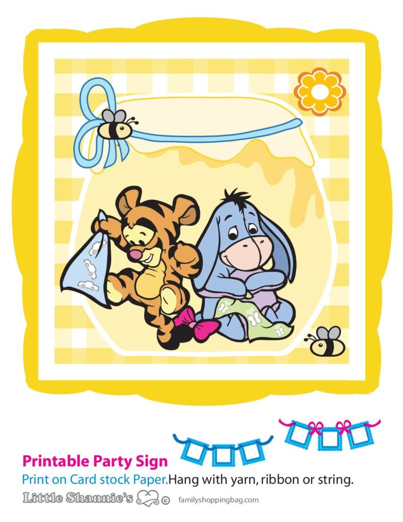 Banner Left Pooh Baby Shower  pdf