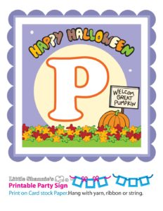 Banner P Peanuts Halloween