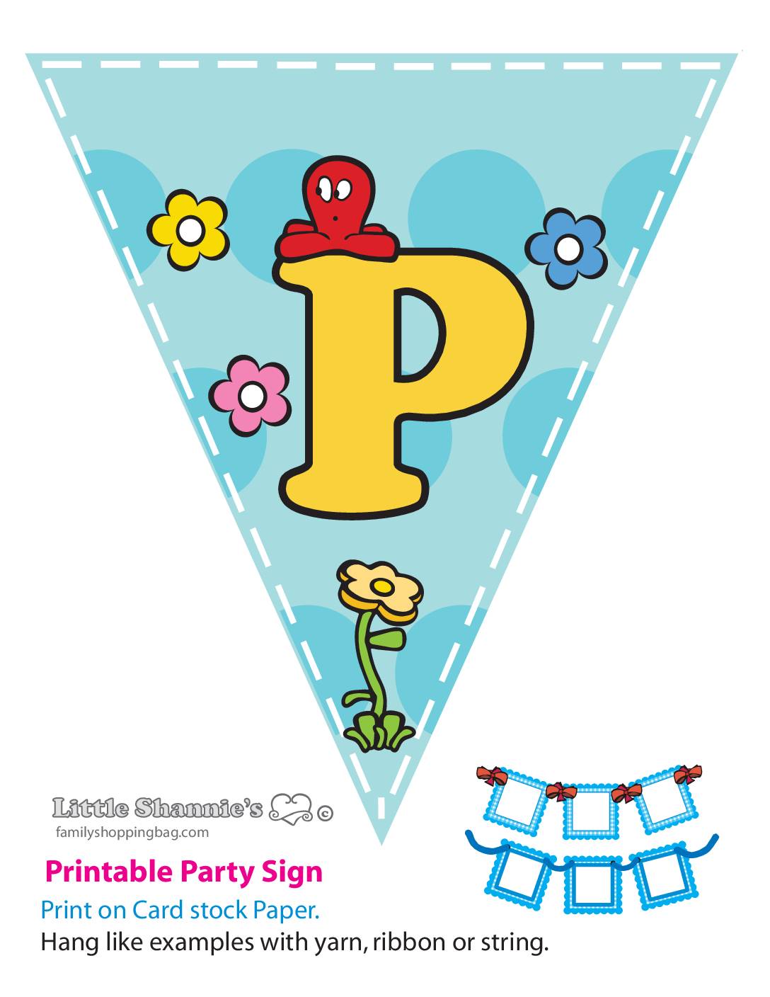 Banner P Pocoyo Party Banners