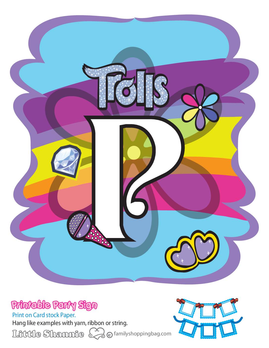 Banner P Trolls Party Banners