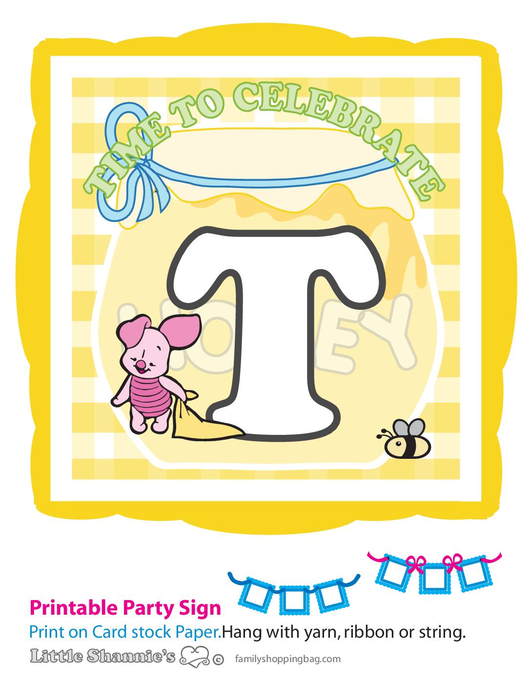 Banner Pooh Baby Shower  pdf