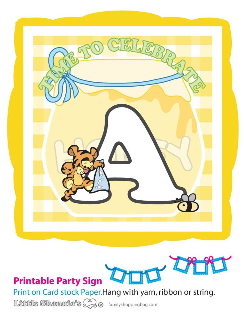 Banner Pooh Baby Shower  pdf