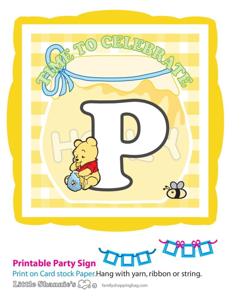 Banner Pooh Baby Shower  pdf
