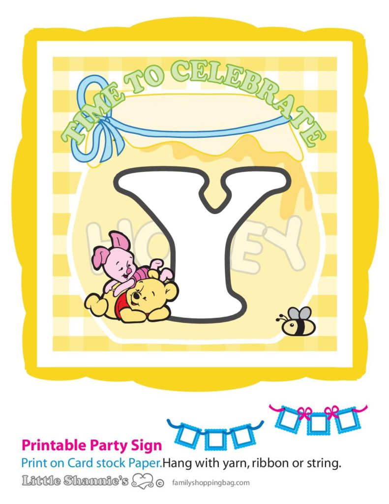 Banner Pooh Baby Shower  pdf