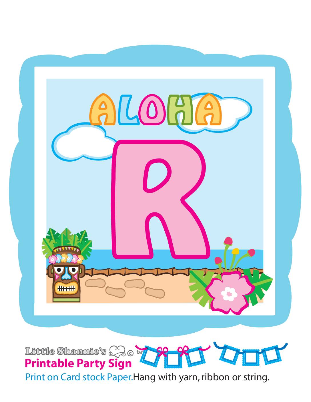 Banner R Luau Party Banners