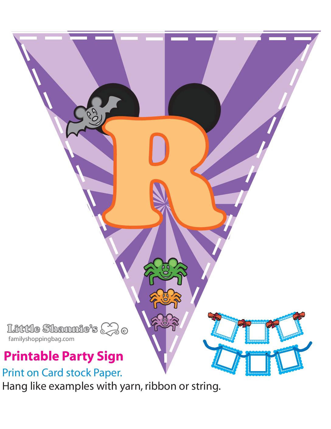 Banner R Mickey Halloween Party Banners