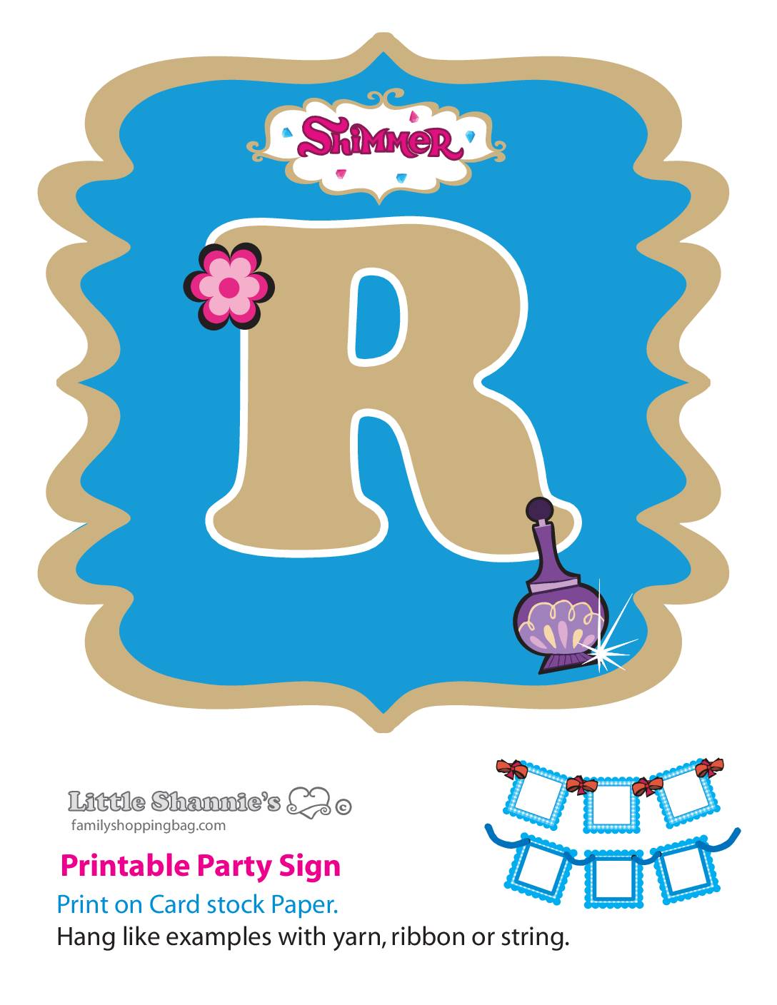 Banner R Shimmer Party Banners