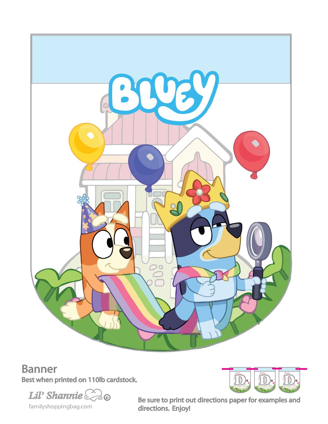 Banner Right Bluey Party Banners