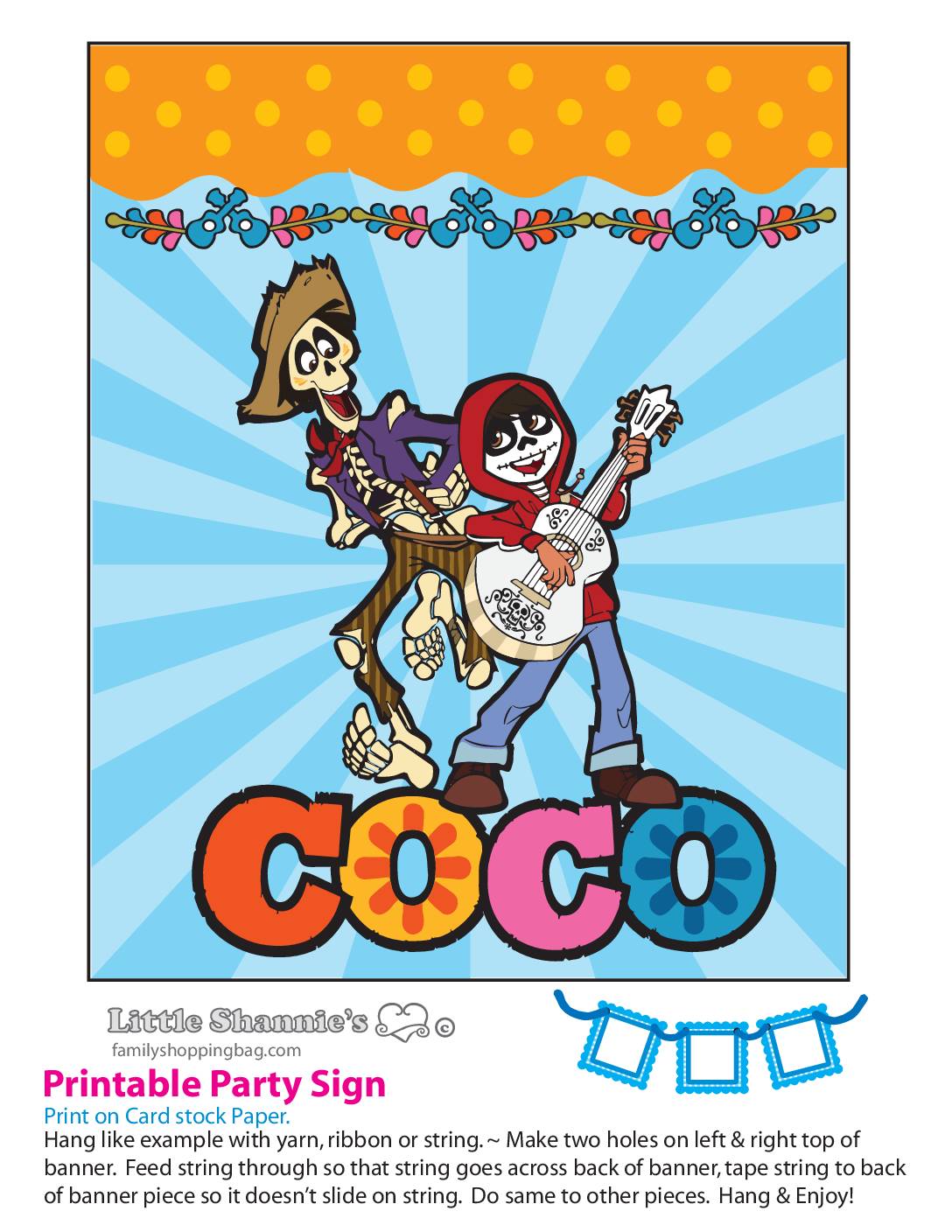 Banner Right Coco Party Banners