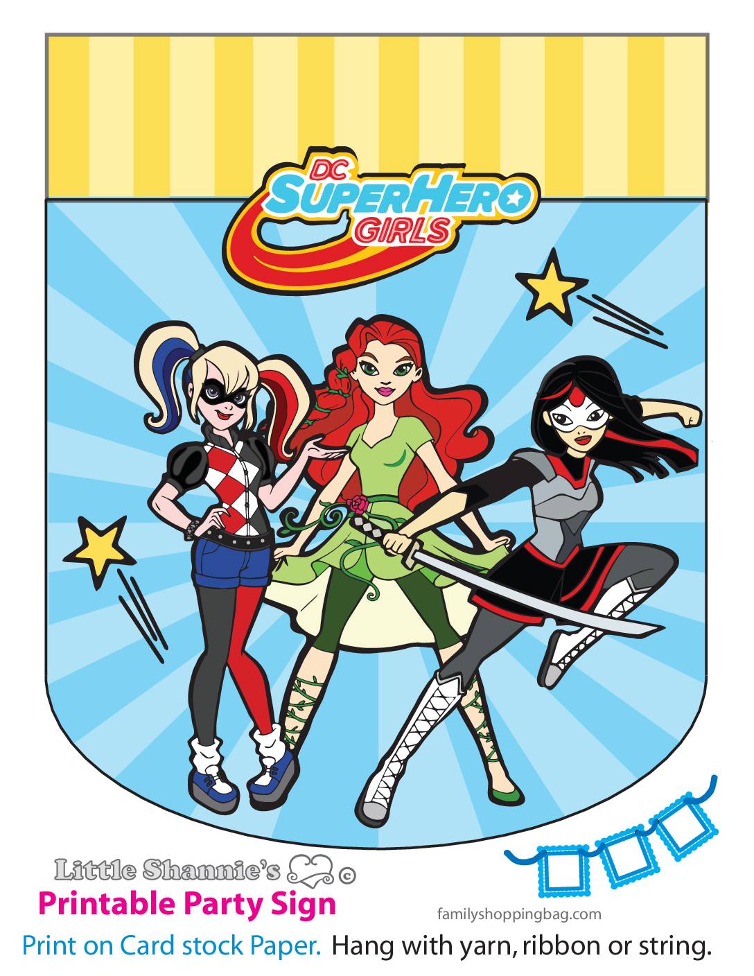 Banner Right DC Super Hero Girls Party Banners