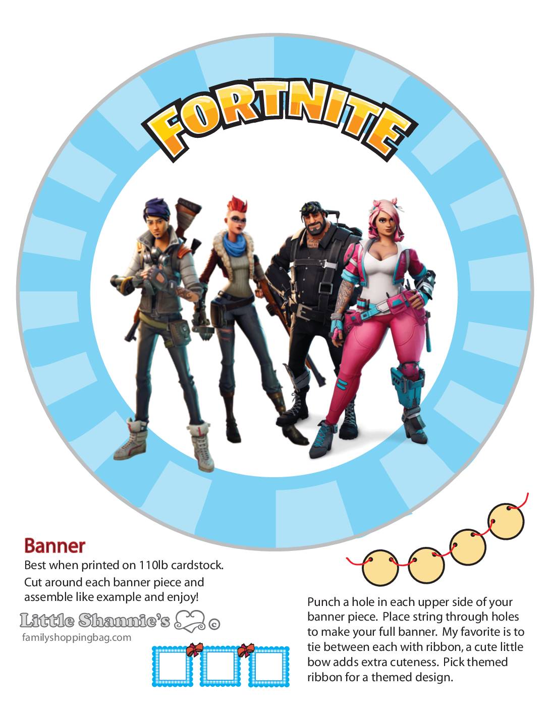 Banner Right Fortnite Party Banners