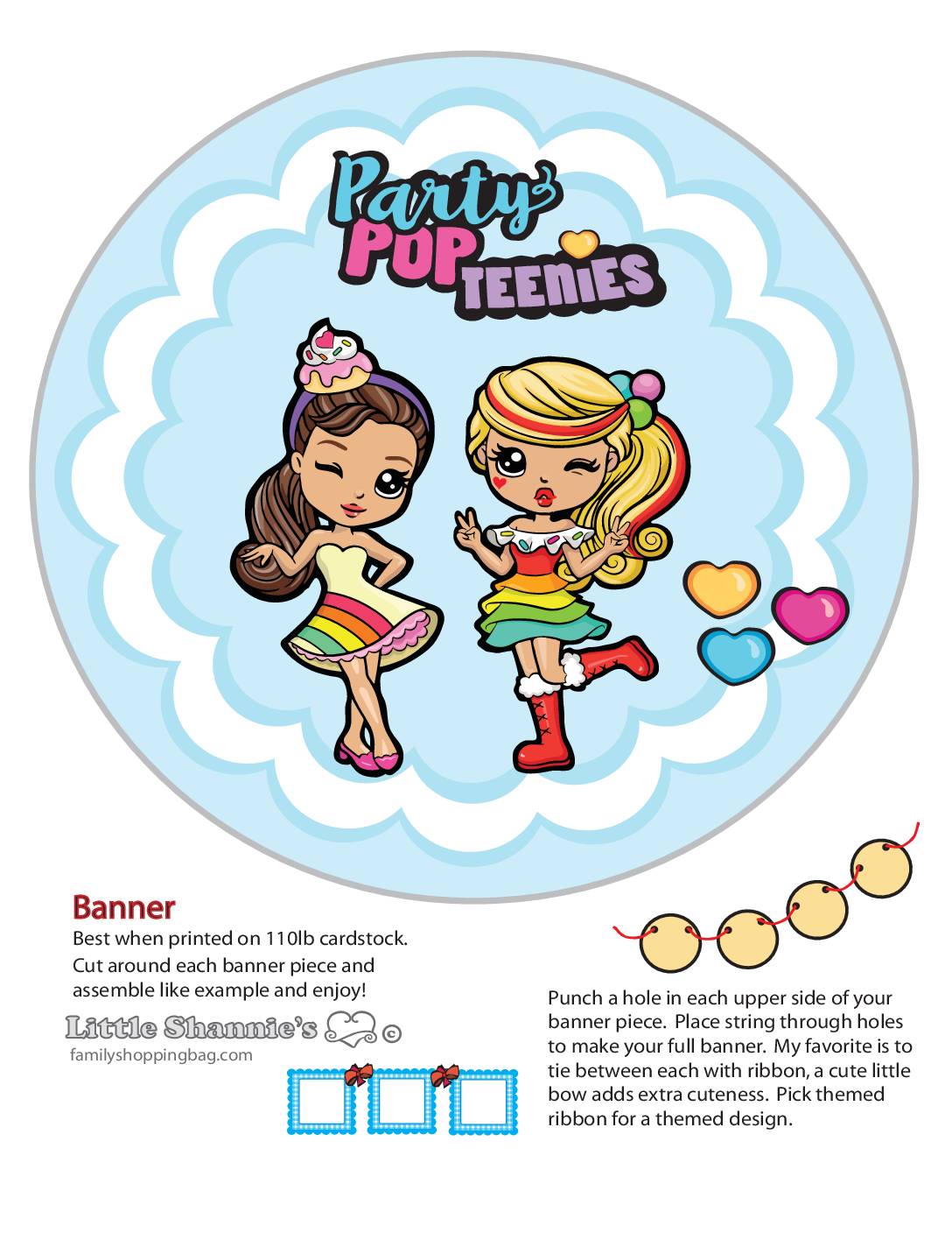 Banner Right Party Pop Teenies Party Banners