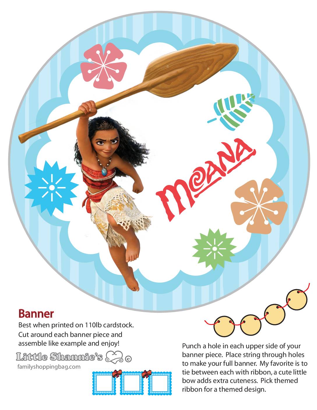 Banner Side Moana Party Banners