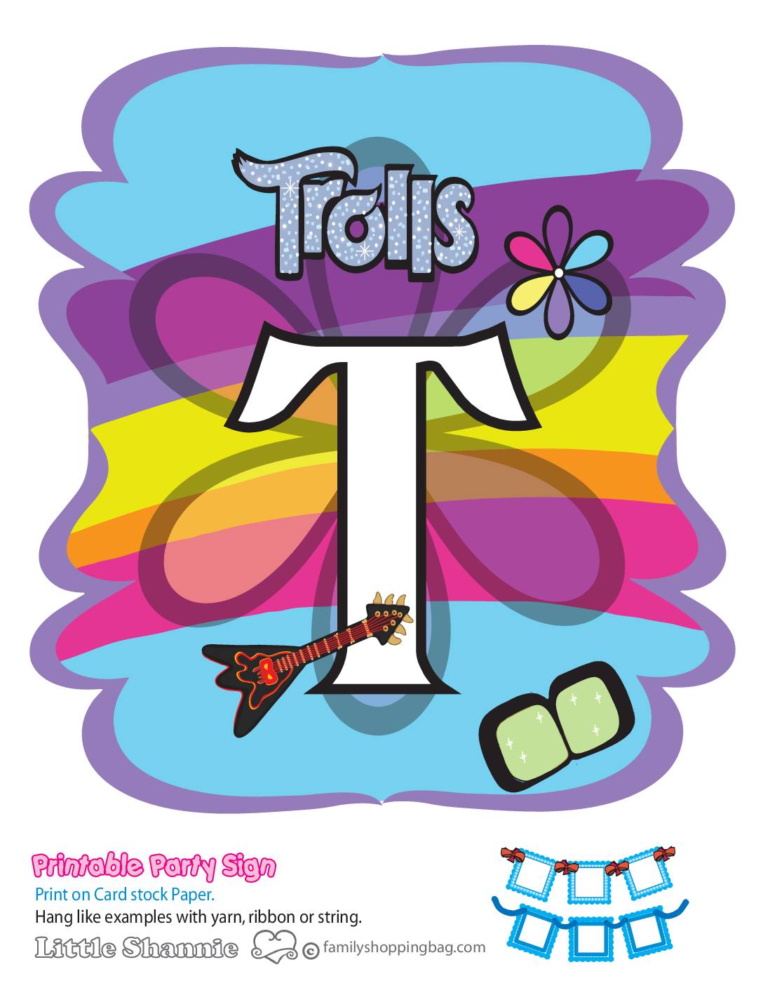 Banner T Trolls Party Banners