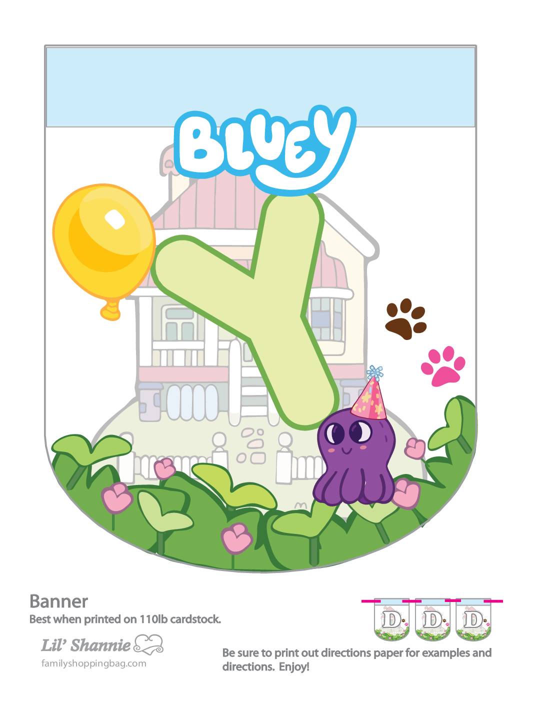 Banner Y Bluey Party Banners