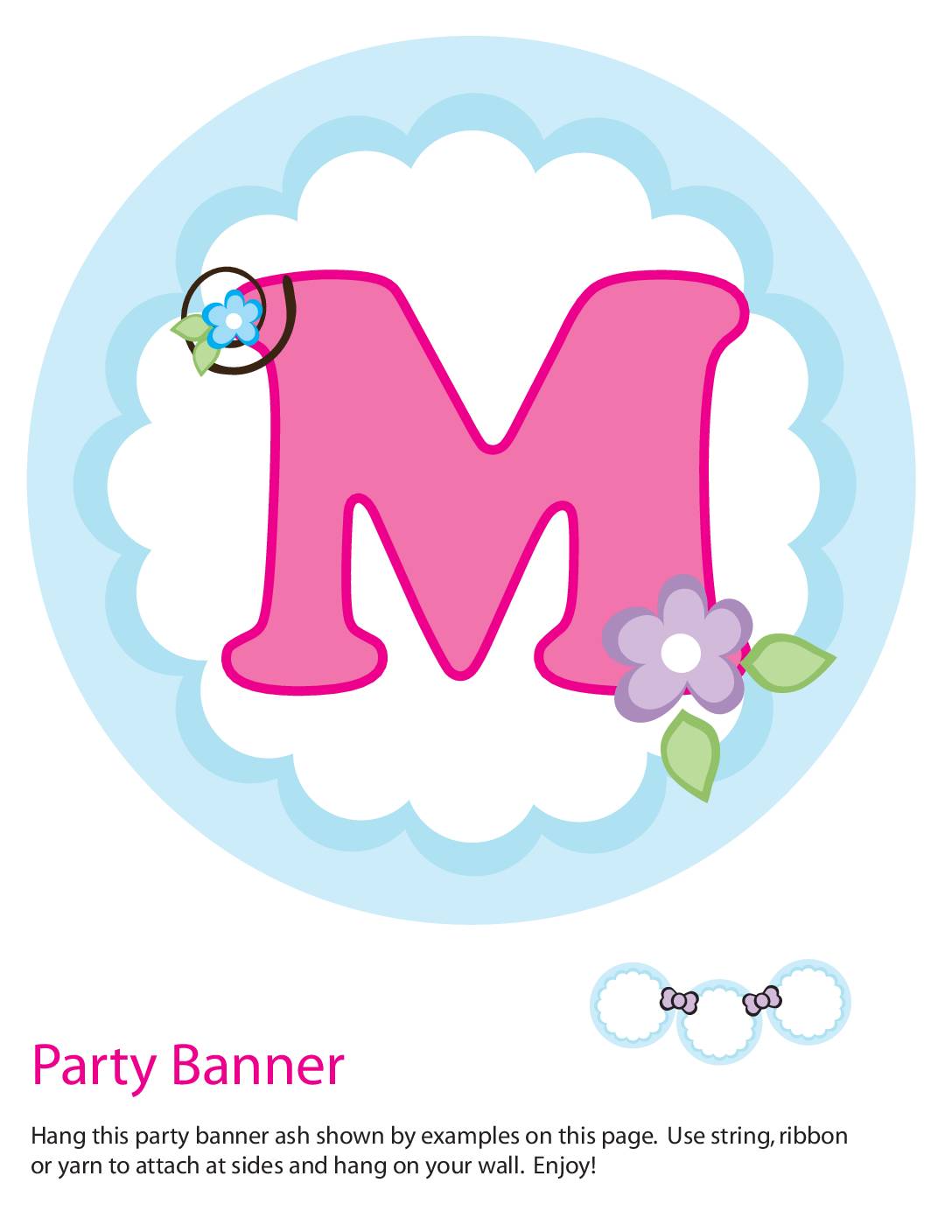 Banner m Mothers Day Party Banners