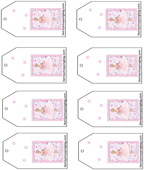 Barbie Gift Tag Pink Gift Tags