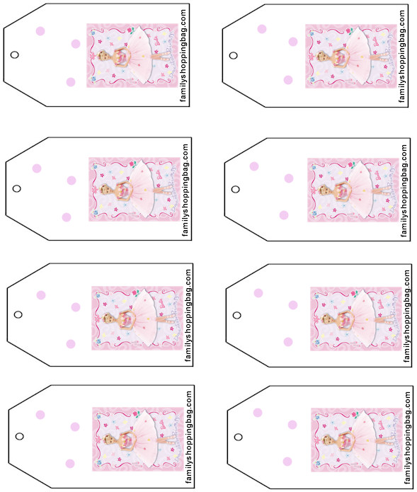 Barbie Printable Party Label Gift Tags