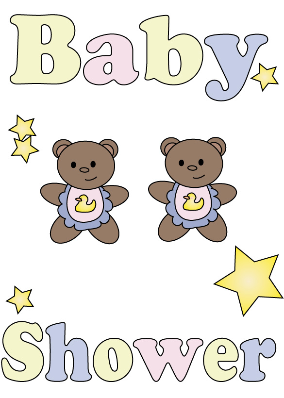 Bear Sign Twins Party Decorations