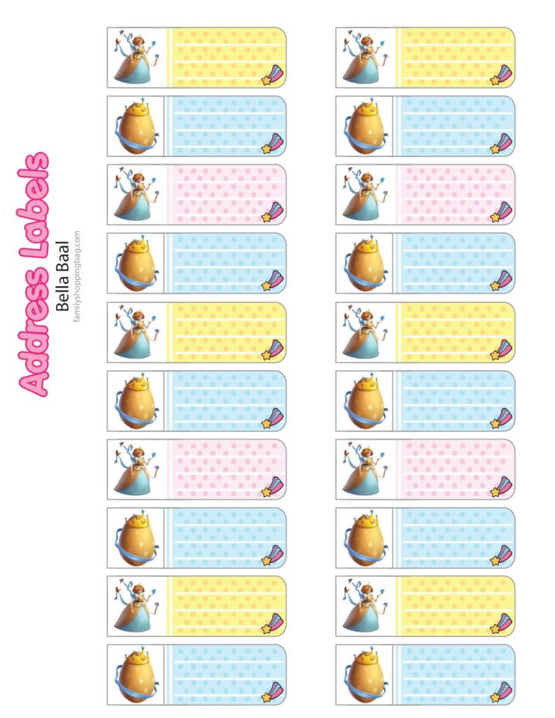 Bella Ball Address Labels  pdf