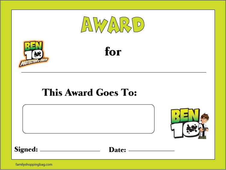 Ben 10 Award Awards