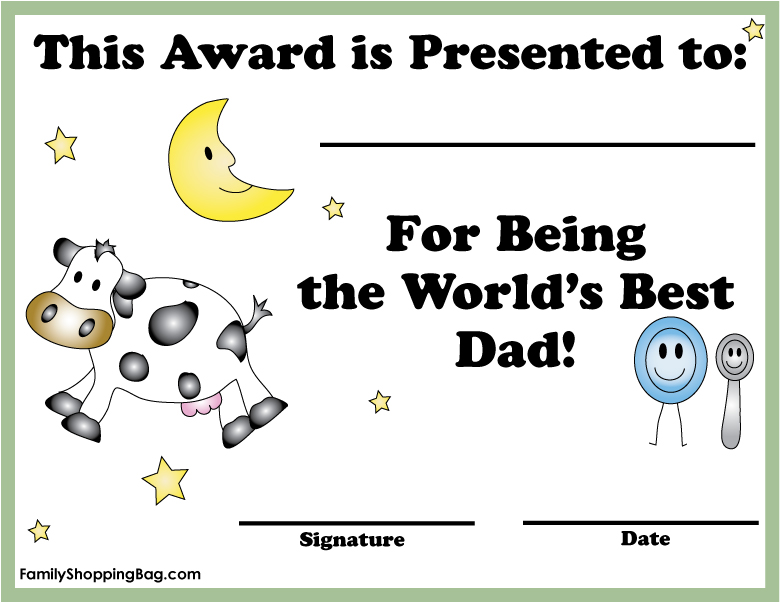 Best Dad Award - Baby Awards