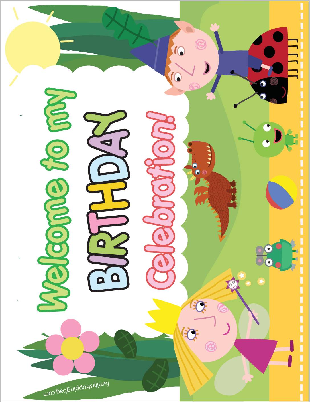 Birthday Sign 2 Ben & Holly Party Decorations