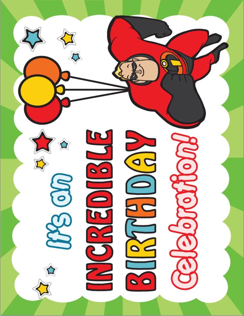 Birthday Sign  Incredibles  pdf