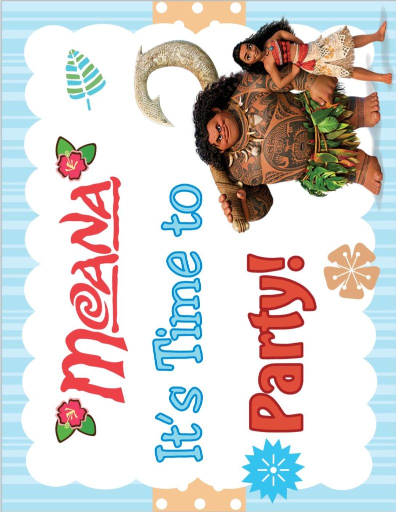 Birthday Sign  Moana  pdf