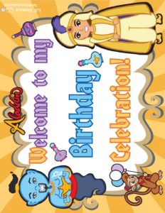 Birthday Sign Aladdin  pdf