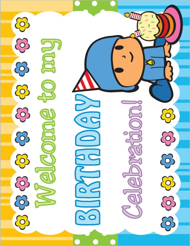 Birthday Sign Pocoyo  pdf