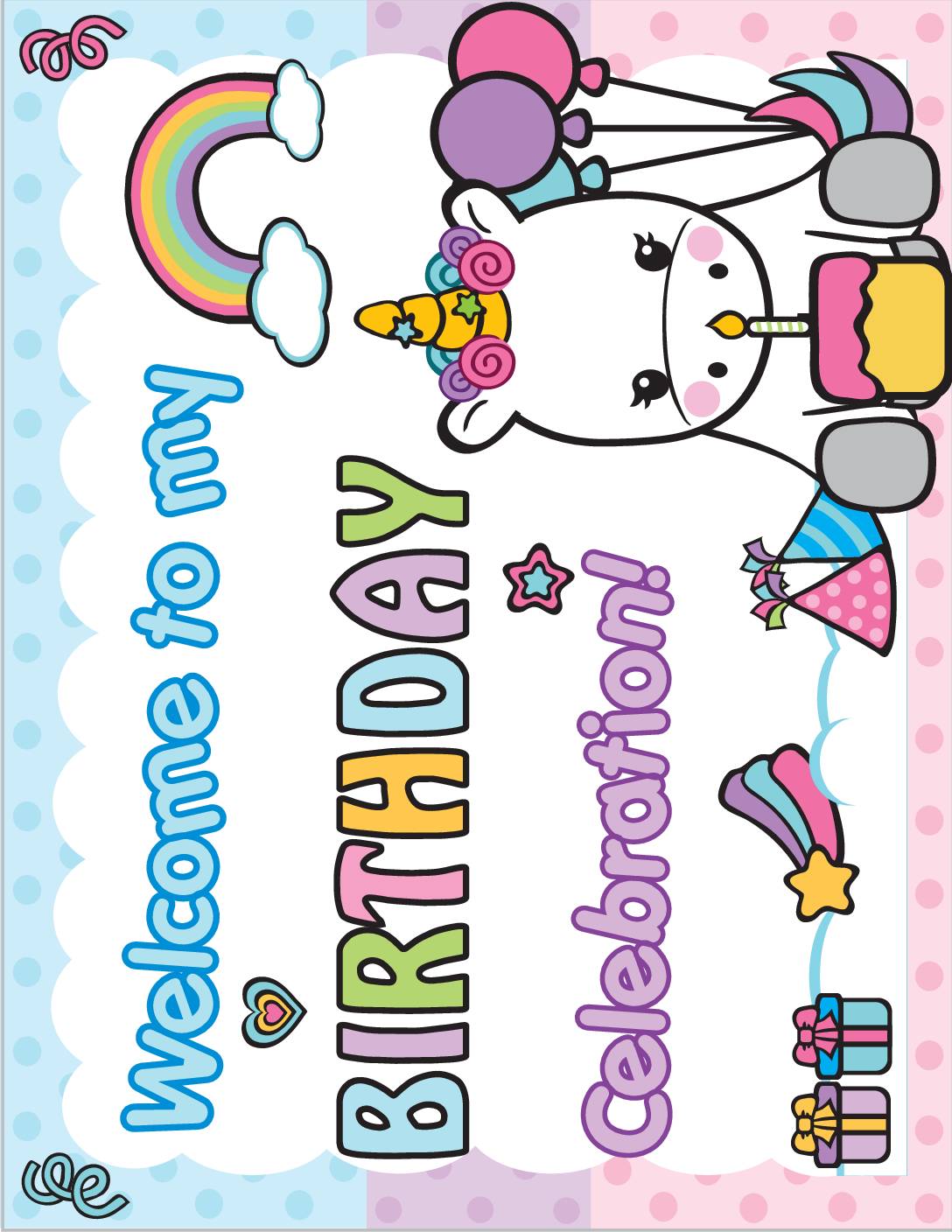 Birthday Sign Unicorn  pdf